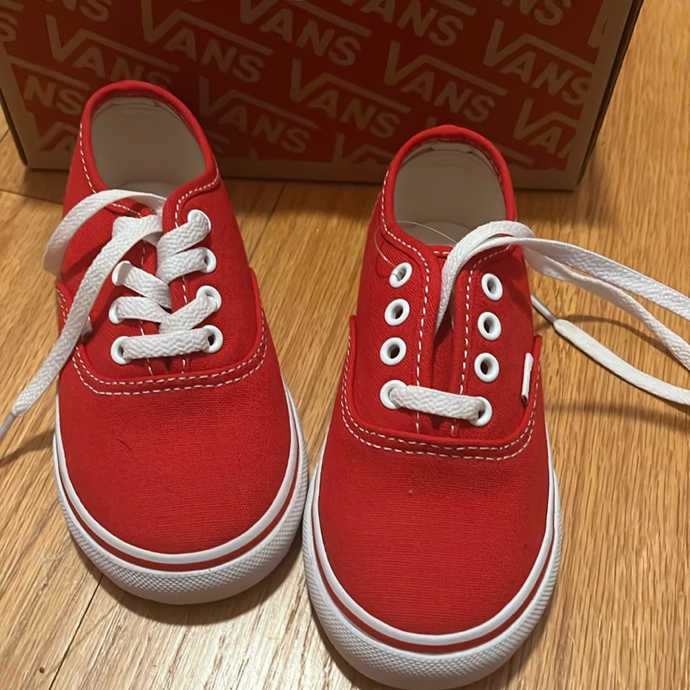 Vans- Authentic Red toddler 7.5